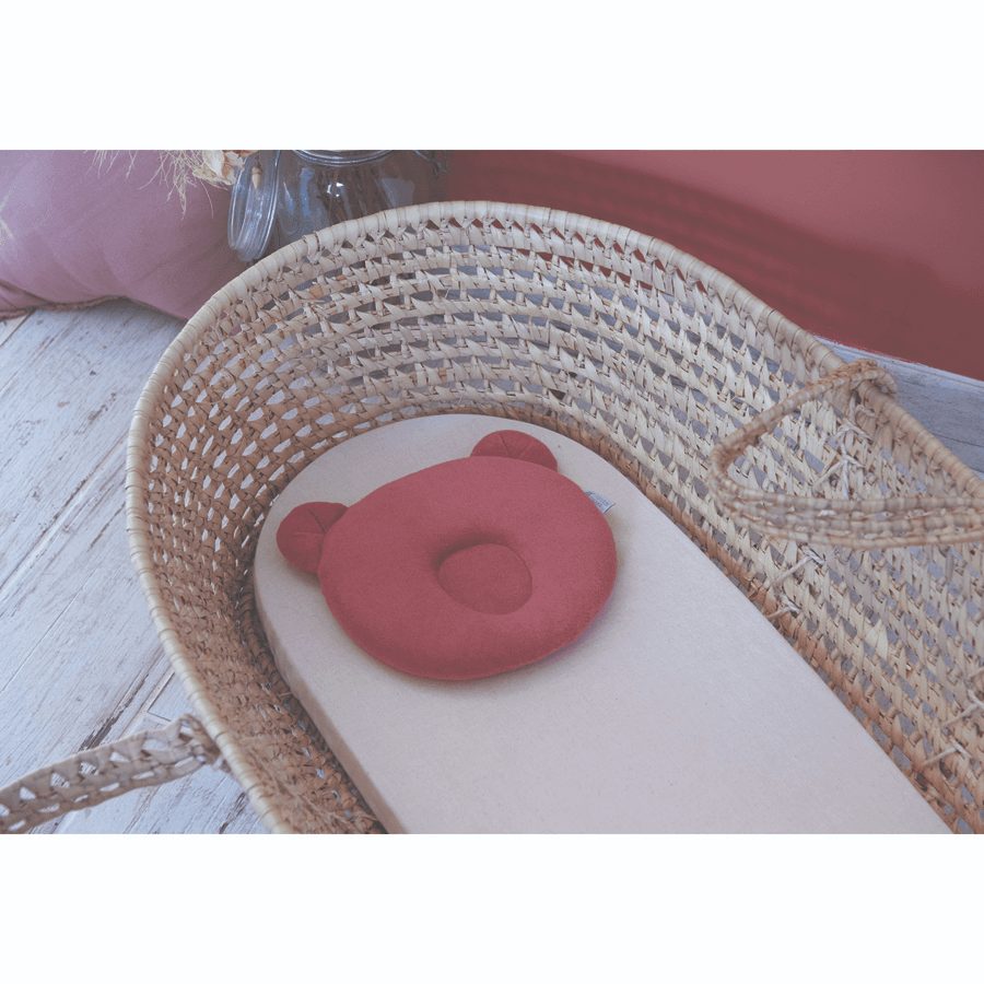 Candide P'tit Panda Memory Foam Baby Pillow (Red-Brown)