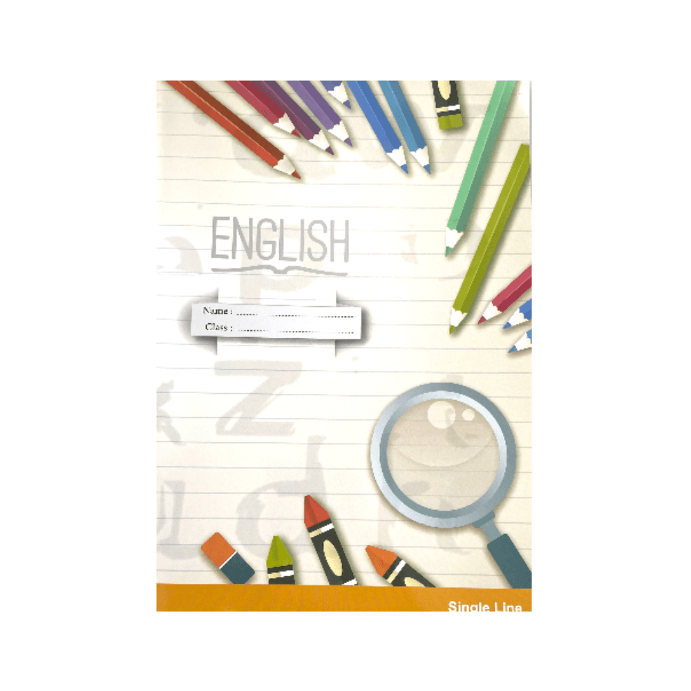 دفتر باندا إنجليزي ذو مسطرة واحدة 80 صفحة
