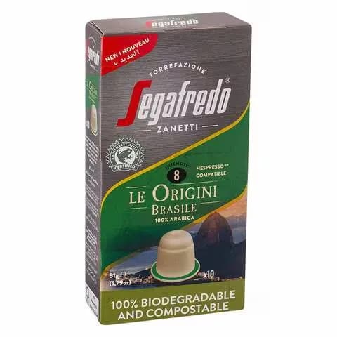 Segafredo Coffee Capsules Nespresso Compatible And Compostable Brasil 51g