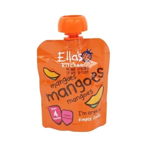 Ella's Kitchen Organic Smooth Mango Puree Stage 1, 70g 