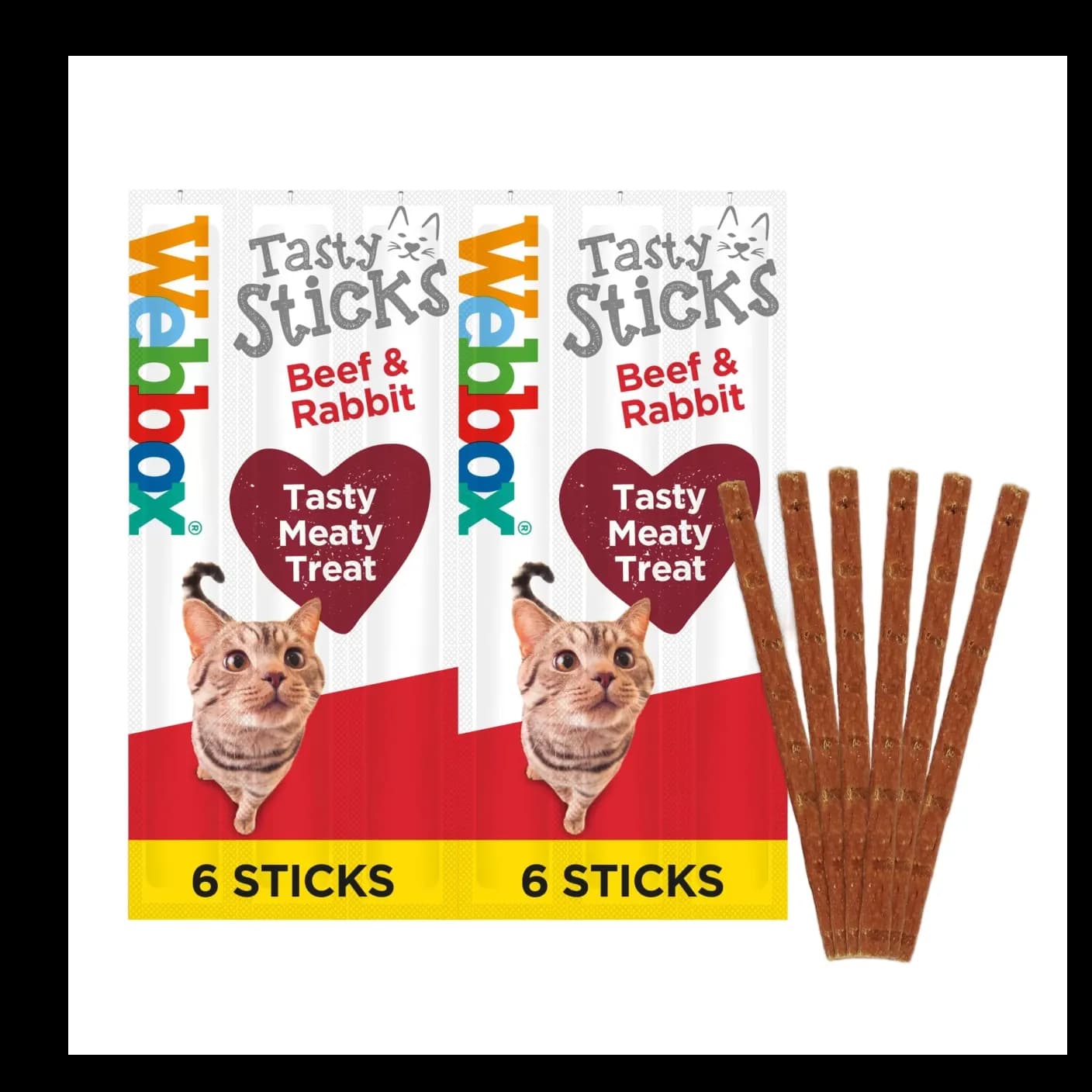 Webbox Cat Tasty Sticks Beef & Rabb 6X5G