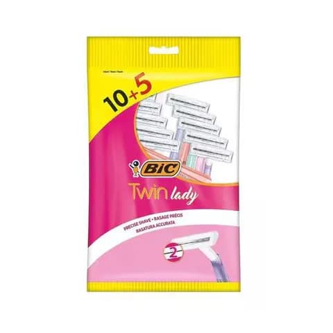 BIC Twin Lady Dispossable Razor Sensitive 15&#39;s