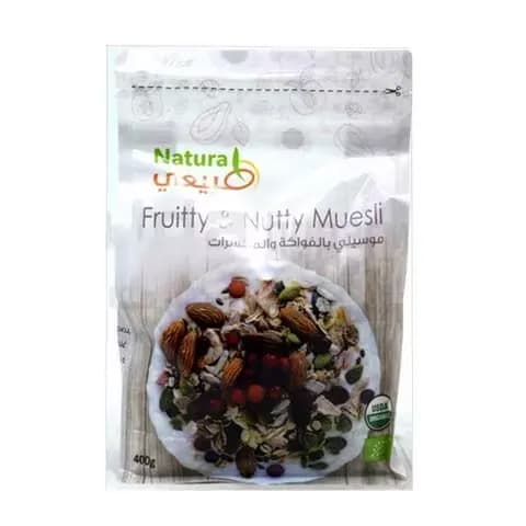 Natural Organic Fruitty And Nuty Muesli 400g