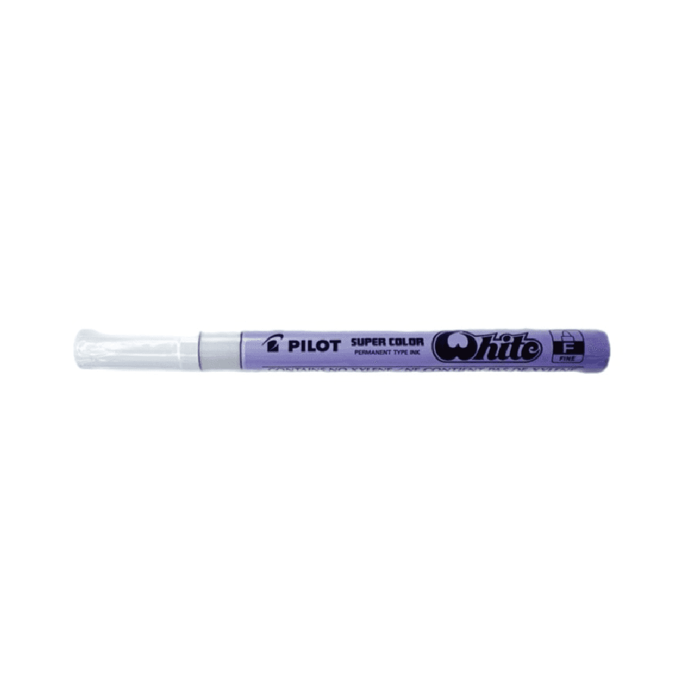 Pilot Parmanent Marker Pen Fine Tip White 12114 Super Color