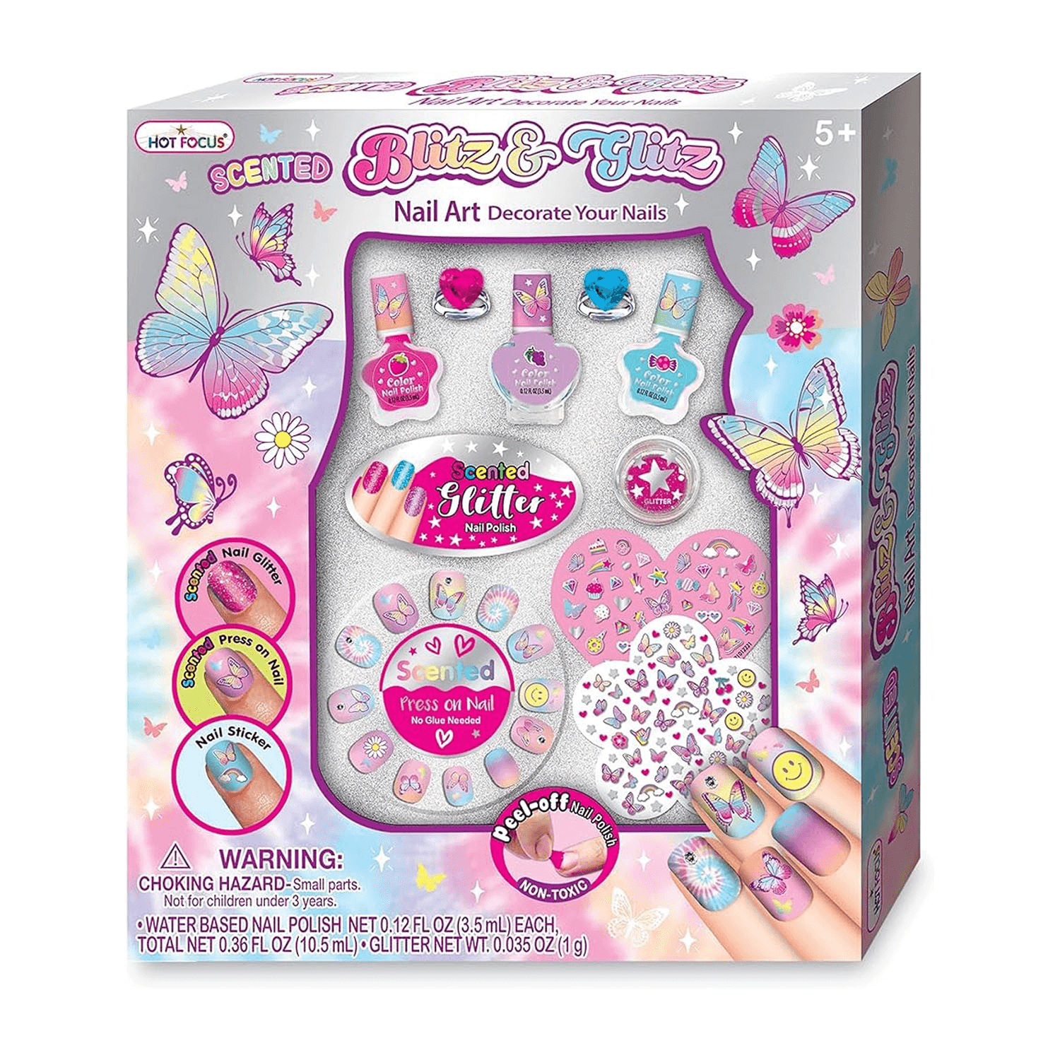 Hot Focus Blitz & Glitz Nail Art-Butterfly