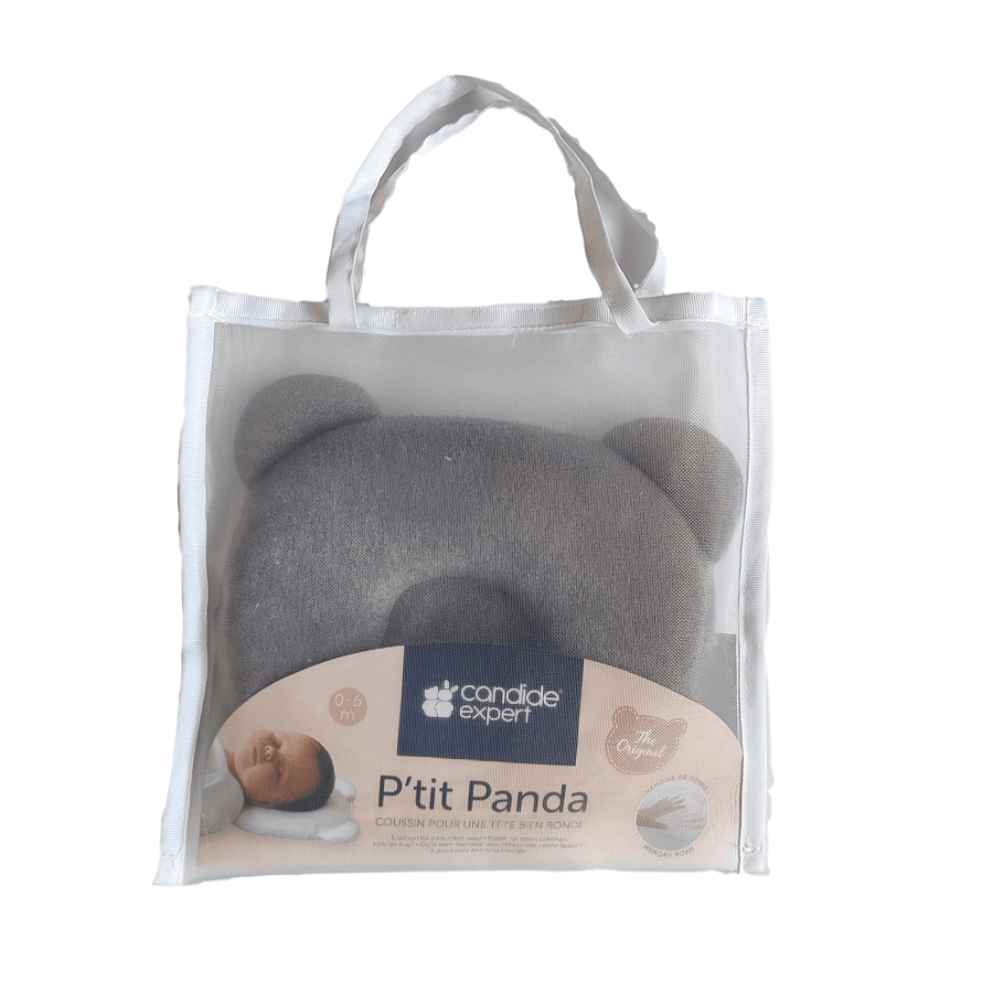 Candide P'tit Panda Memory Foam Baby Pillow (Dark Grey)