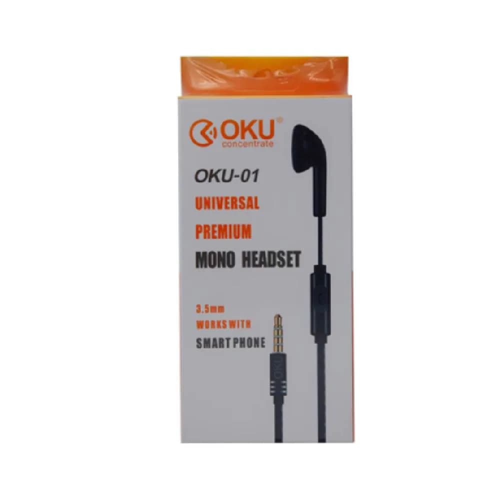 Oku-01 Mono Headset - Black