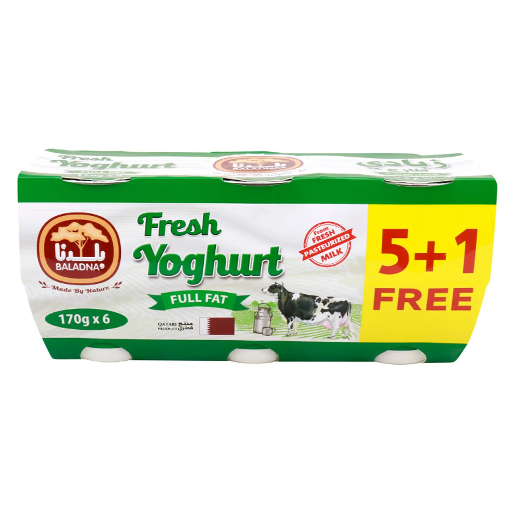 Baladna Full Fat Yoghurt 6 x 170 Grams