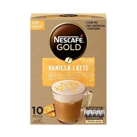 Nescafe Gold Vanilla Latte Coffee Mix 18.5gx10 Pieces