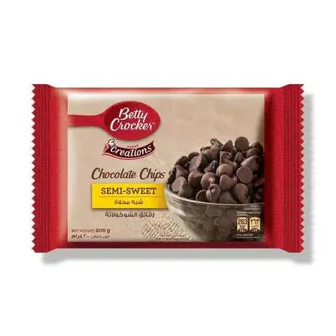 Betty Crocker Chocolate Chips Semi- Sweet Pouch 200g