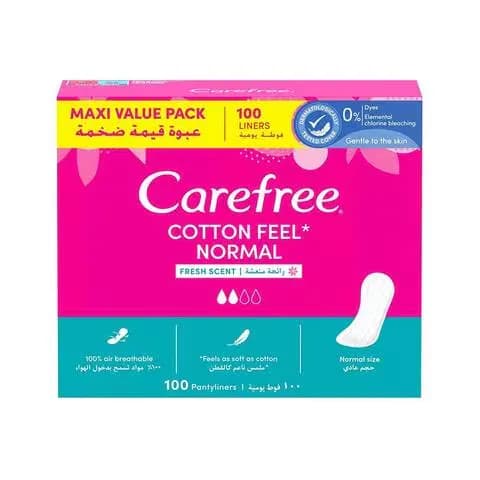 Carefree Pantyliners Normal Fresh Scent 100 Pieces