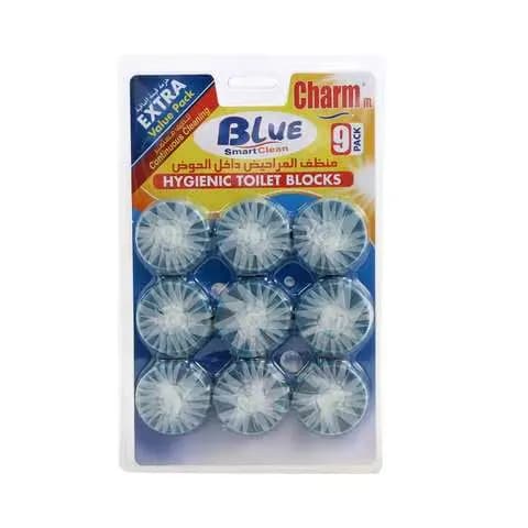 Charm Blue Smart Clean Toilet Cleaner 9 Pack