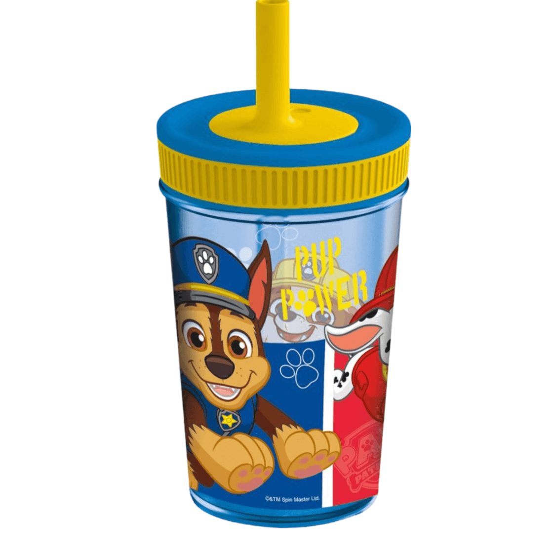 Stor Leak Proof Silicone Straw Tumbler Paw Patrol Pup Power 465 Ml
