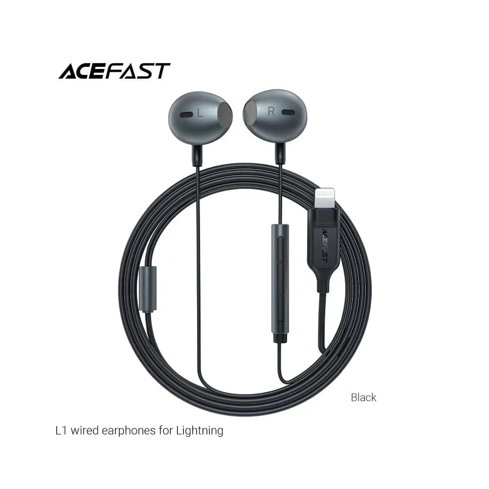 Acefast Wired Earphones with Mic for Lightning Devices