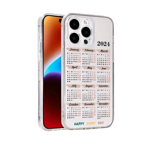 2024 Calendar Uv Print Clean Case For iPhone 15 Pro Max