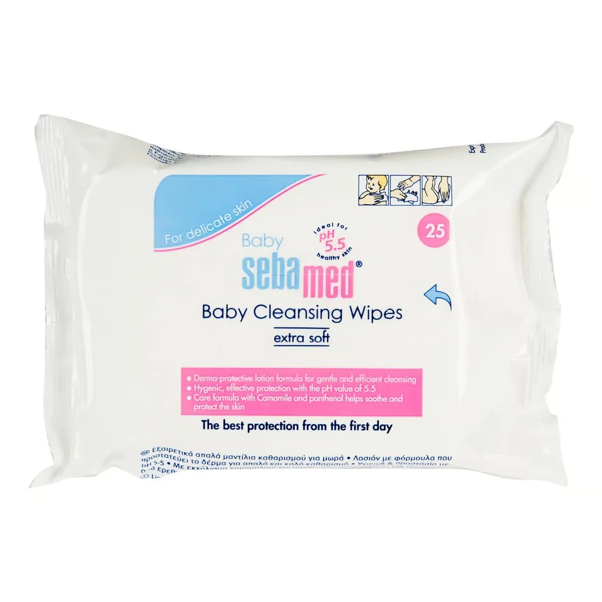 Sebamed Baby Cleansing Wipes With Pathenol 25 Pcs