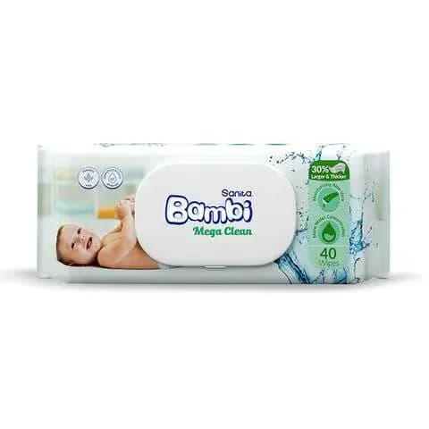 Sanita Bambi Baby Wipes Moisturizing Lotion 64 Pieces