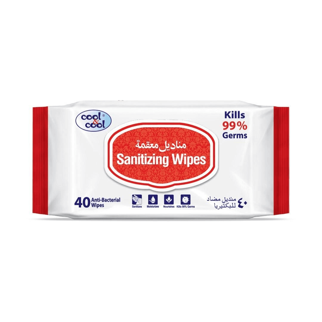 Cool & Cool Sanitizing wipes 40's