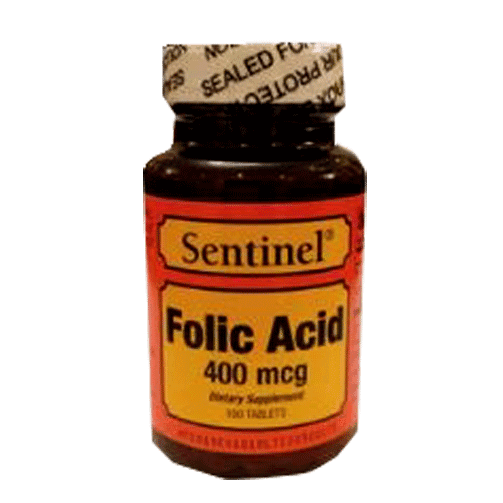 Sentinel Folic Acid 400 Mcg 100 S