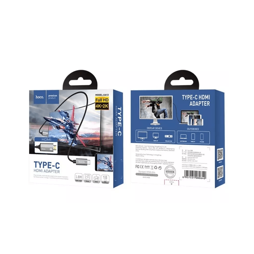Hoco Type -C Hdmi Adapter 1.8 Meter