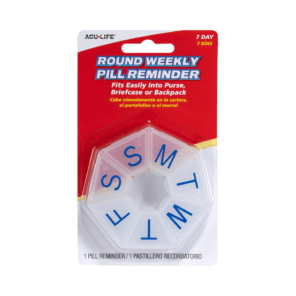 Acu-life Round Weekly Pill Reminder 7 Days Ref#104c