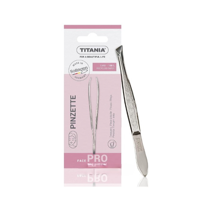 Titania Eyebrow Tweezer Slanted Head 8cm 1066