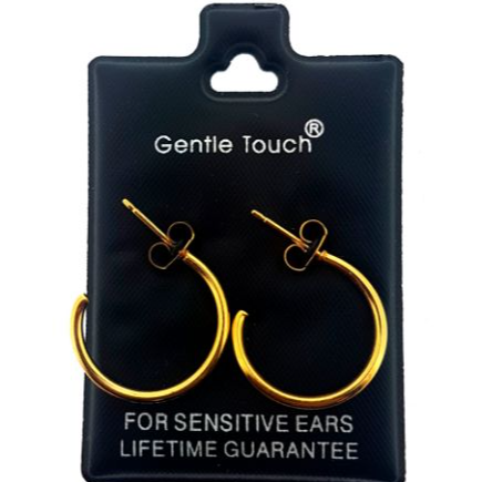 Gentle Touch 105 Gold Half Hoop Earring Sensitive Ears