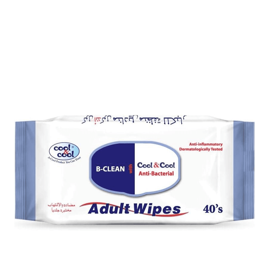 Cool & Cool Adult Wipes 40 Pieces