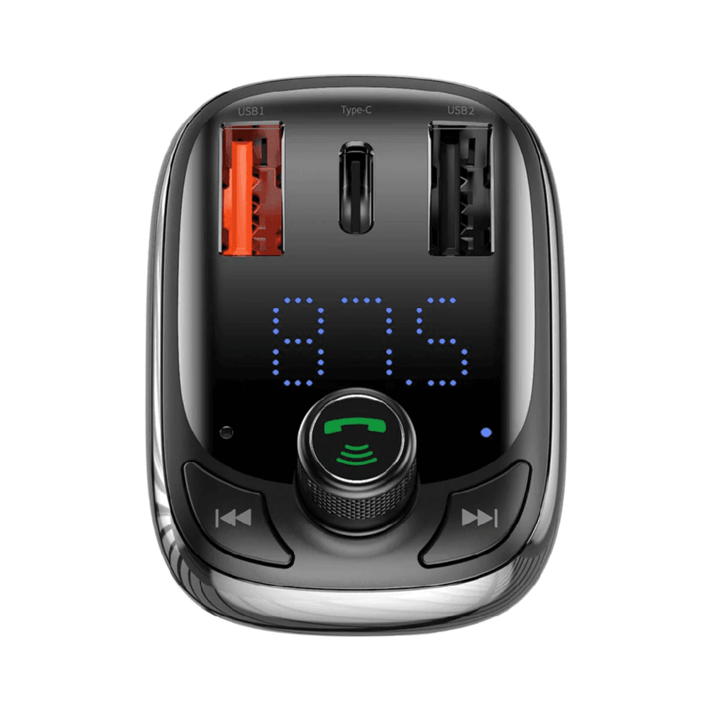 Baseus T Shaped S-13 Car Bluetooth MP3 Player (PPS Fast Charger Edition) Black