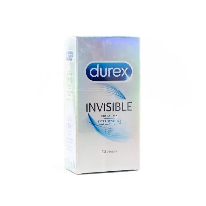 Durex Invisible Extra Thin And Lubricated 12 S