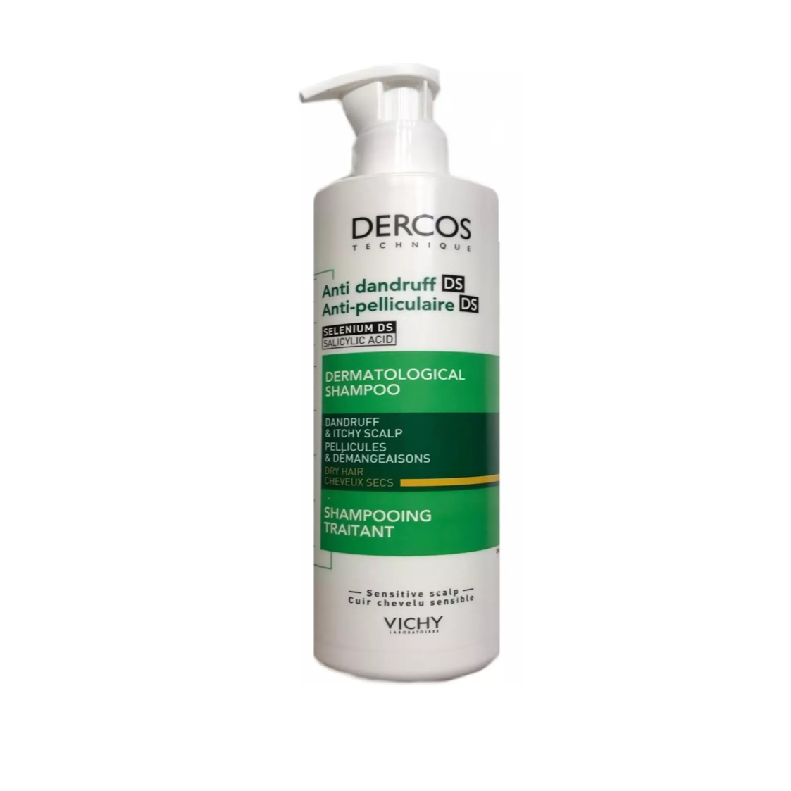 Vichy Dercos Anti-Dandruff DS Dermatological Shampoo For Dry Hair 390ml