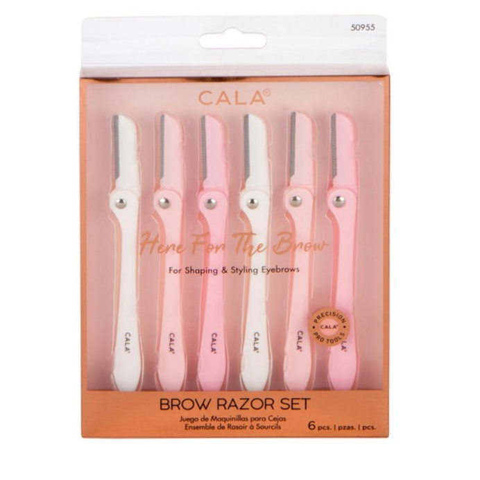 Cala Brow Razor Set For Shaping % Styling Eyebrows 6's