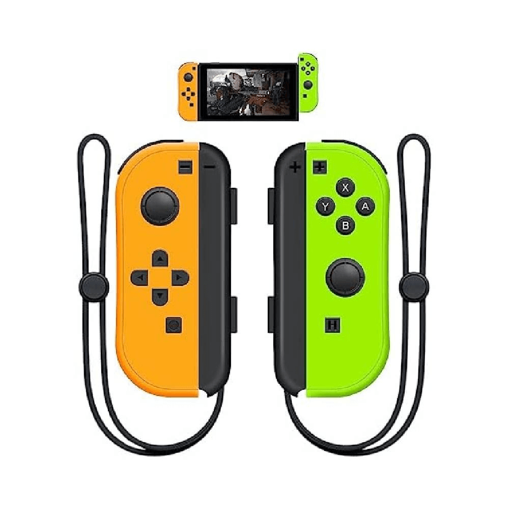 Joy-Con Controller Pair - Green & Neon Orange