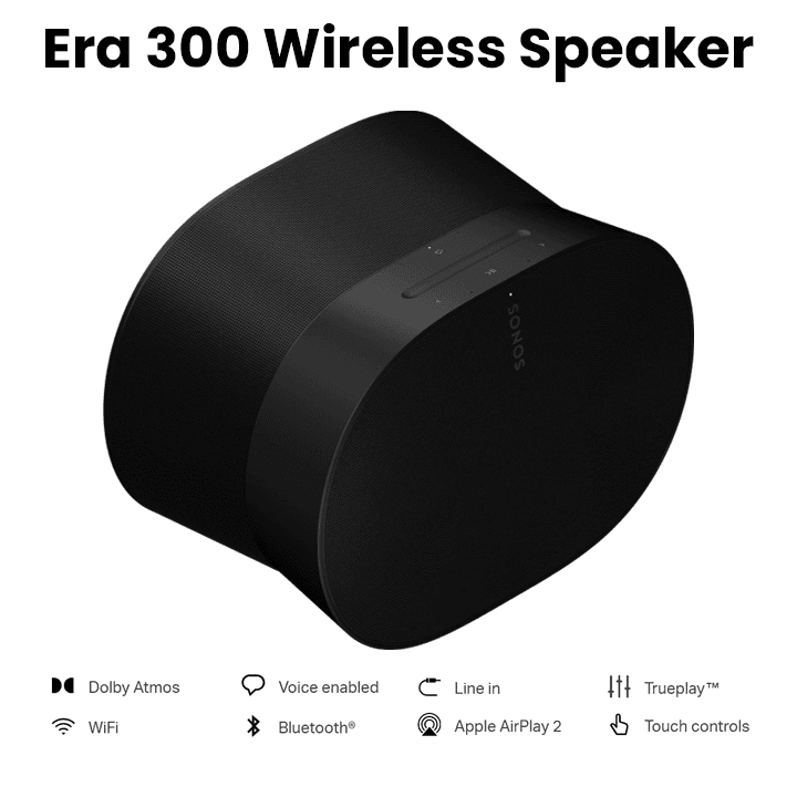 Sonos E30G1Uk1Blkr2 Era 300 Uk R2 Smart Speaker With Bluetooth Black
