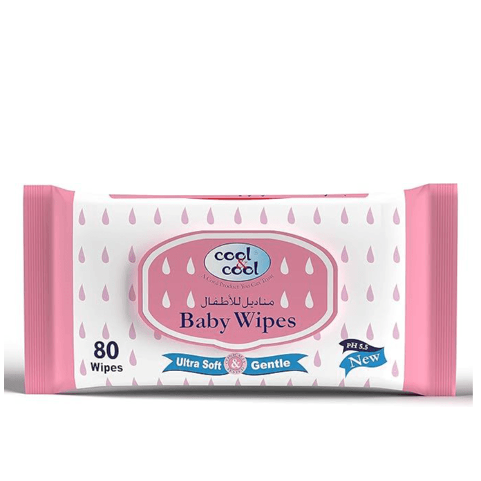 Cool & Cool Baby Wipes 80 Pcs