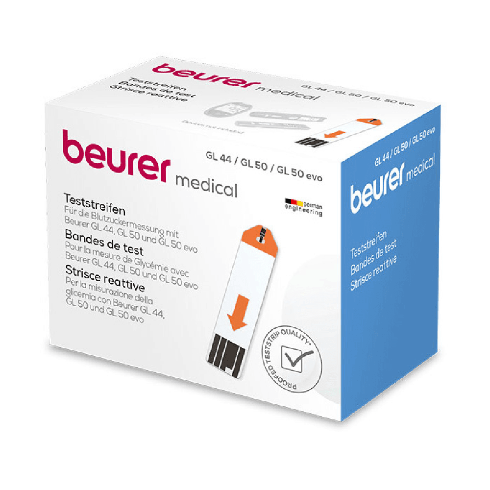 Beurer Glucose Test Strips For GL 44 / GL 50 / GL 50 Evo 50's