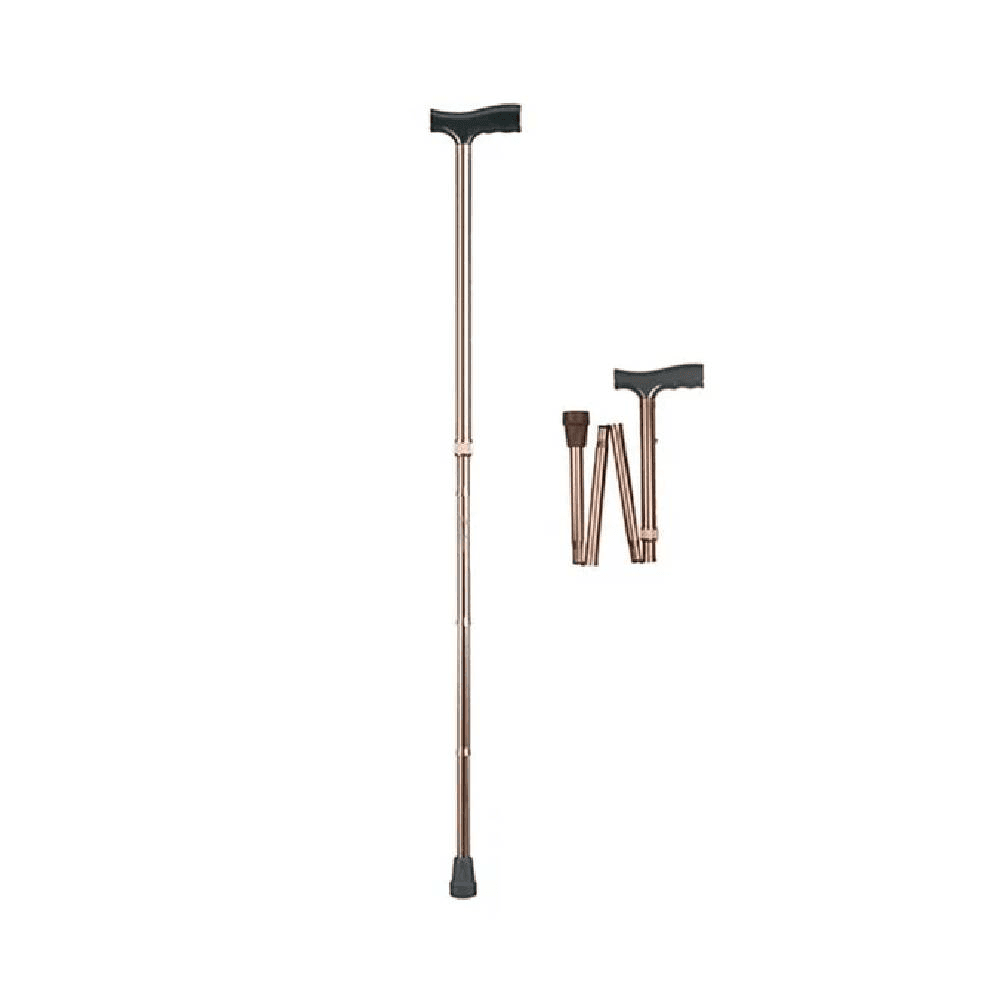 Caremax Walking Stick Foldable Brown - Ca835l1