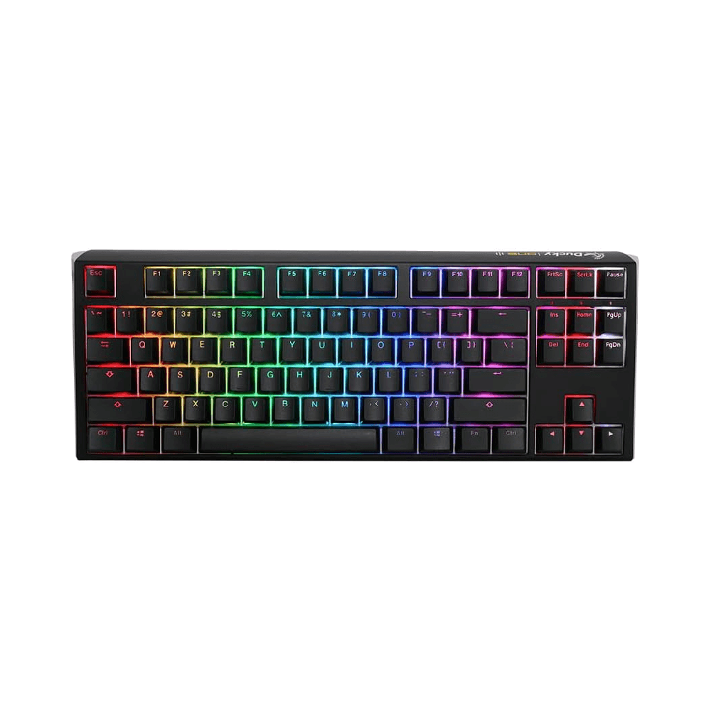 Ducky One 3 Classic Black/White TKL 80% Cherry Brown Keyboard - Arabic