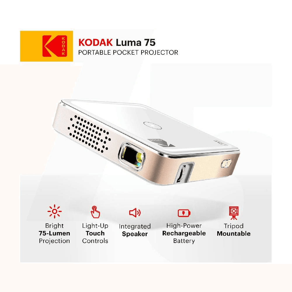 Kodak 1080p, 100 Inch Ultra Mini Portable Projector - LED DLP