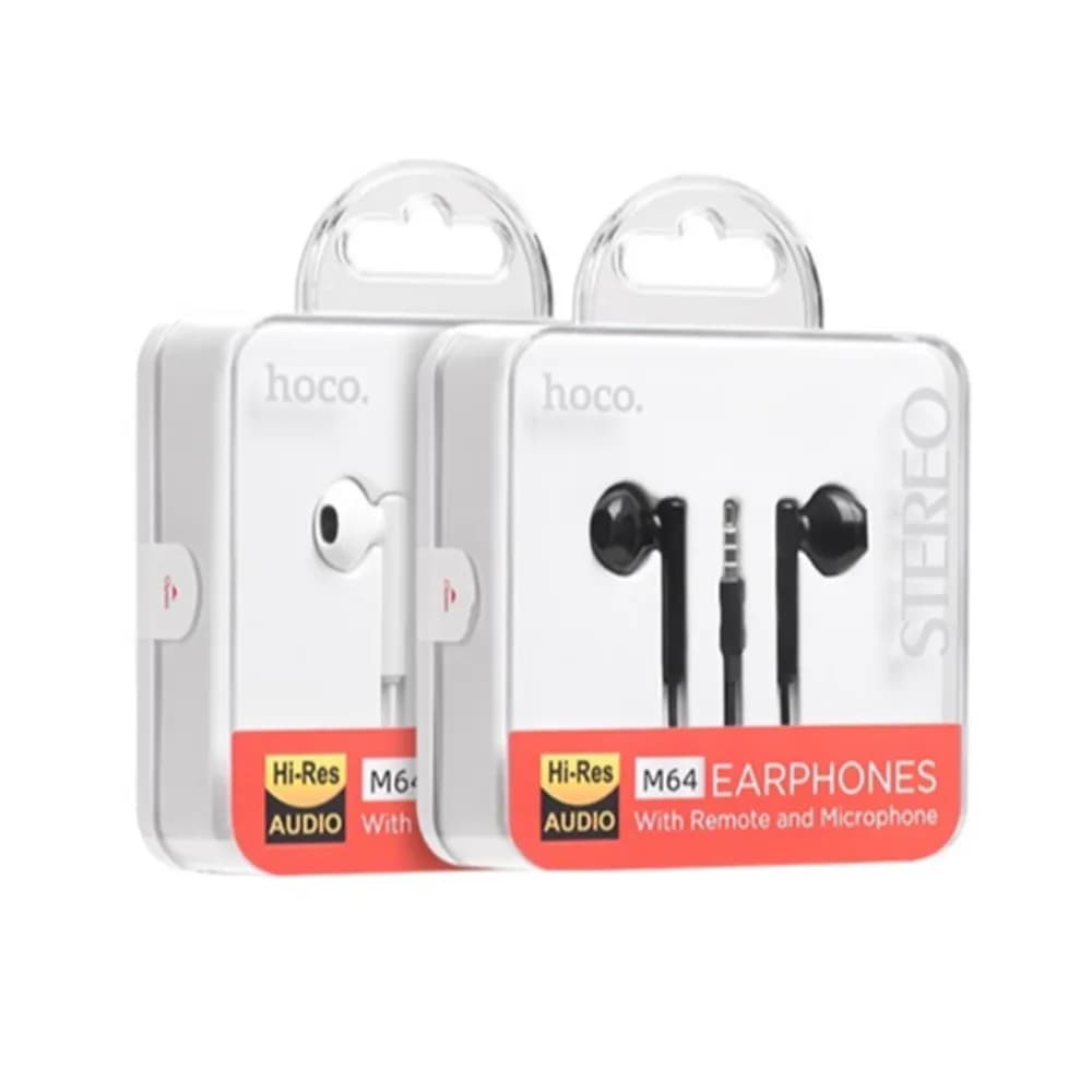 Hoco M64 Melodious Wired Control Earphones With Mic Package