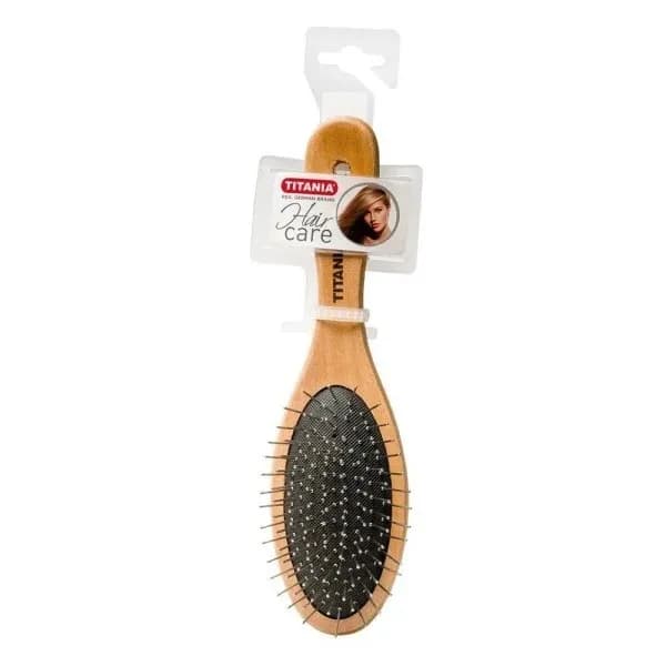 Titania Hair Care Wire Massage Wooden Brush 2825