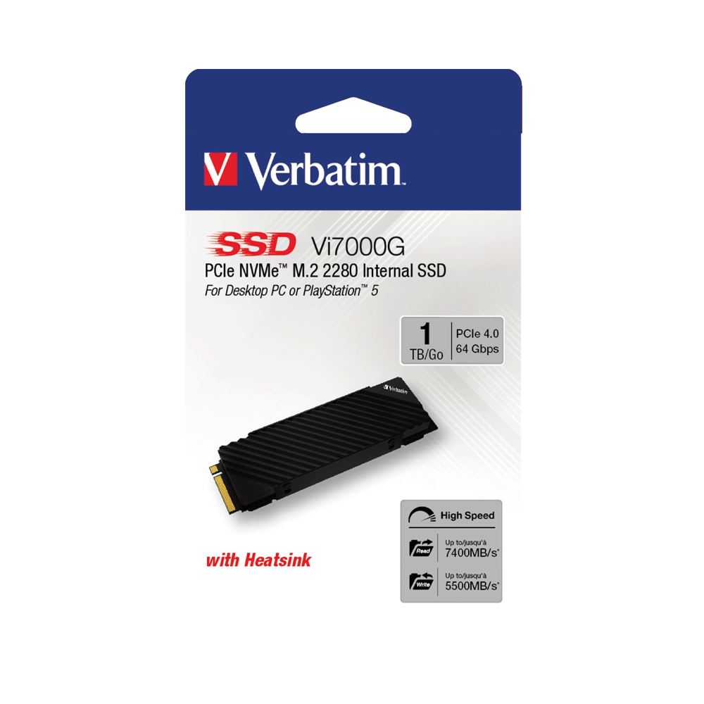 Verbatim Vi7000g SSD PCle NVMe M.2 2280 Internal 1tb