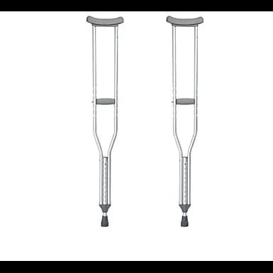 Dyna Crutches Axillary 43 - 50 " Size 2 (Pair)