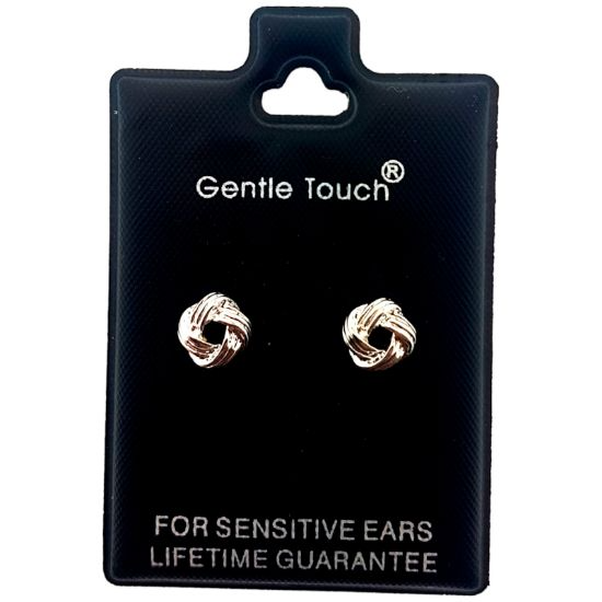 Gentle Touch 82 Round Thread Stud Silver Earring For Sensitive Ears