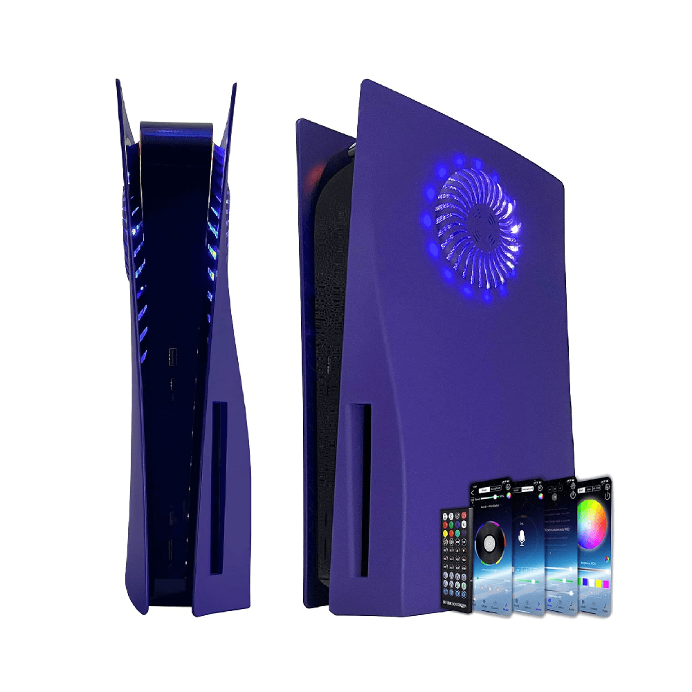 Dobewingdelou PS5 Faceplate with Cooling Vents and Dust Filter - Purple