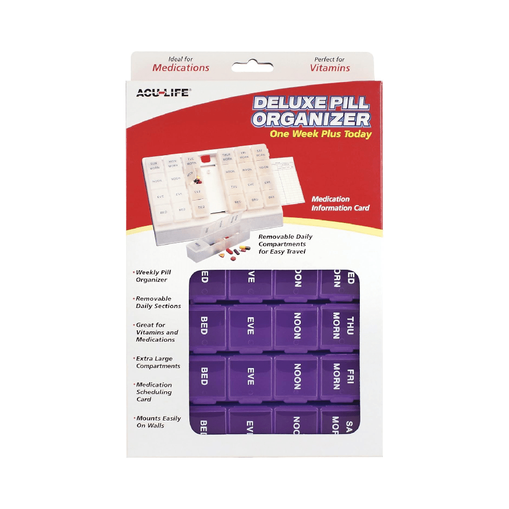Acu-life Deluxe Pill Organiser One Week Plus Today Ref# 400407