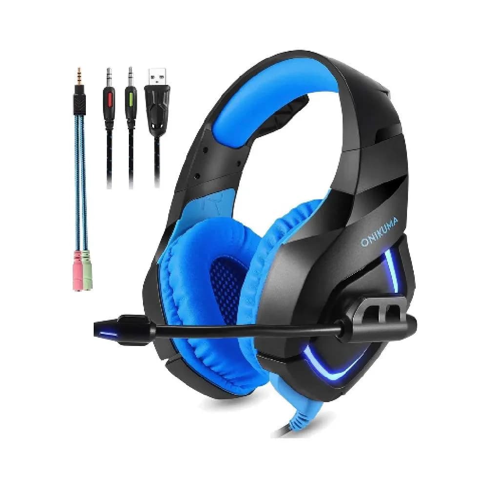 Onikuma Stereo Gaming Headset  (K1B)  - Black & Blue   