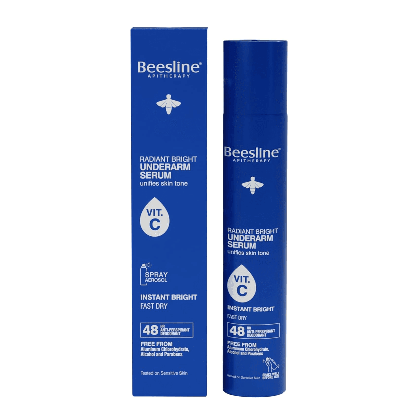 Beesline Radiant Bright Underarm Serum Vit C Instant Bright Spray 150ml