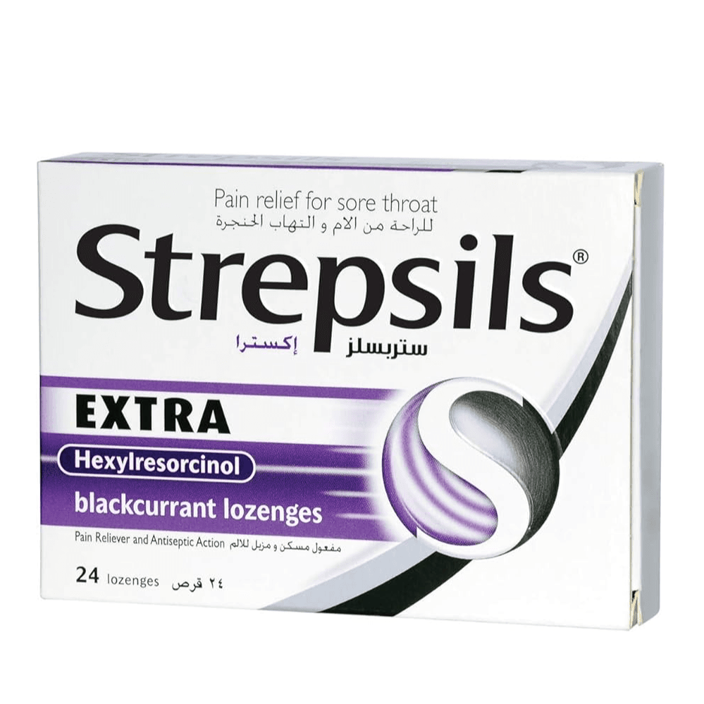 Strepsils Extra Blackcurrant 24'S Lozenges