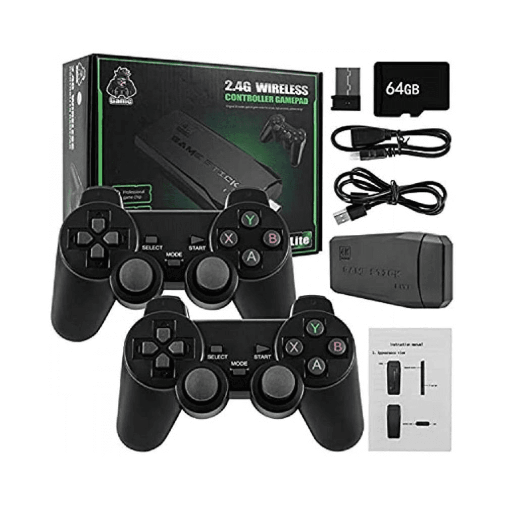 Integrated Retro 4K Game Console with Dual 2.4G Wireless Controllers